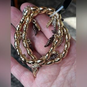 Ophelia Roe Leaf Charm Bracelet NWT